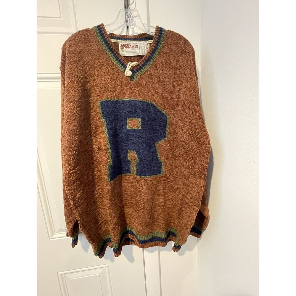 Vintage RP55 Reynolds & Perry Letterman Style Sweater NWT xl 90s Y2k‎